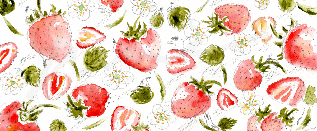 Strawberry pattern drawing